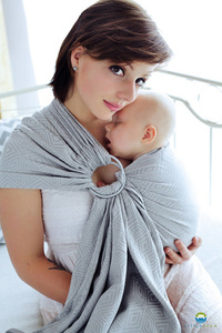 Ring sling Grey Cube - size M (2m) /2nd grade