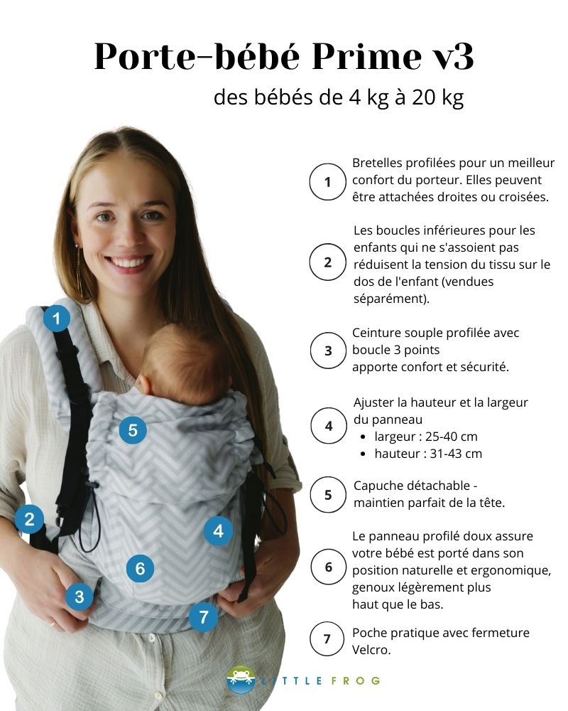 Porta-bebe ergonomique Prime