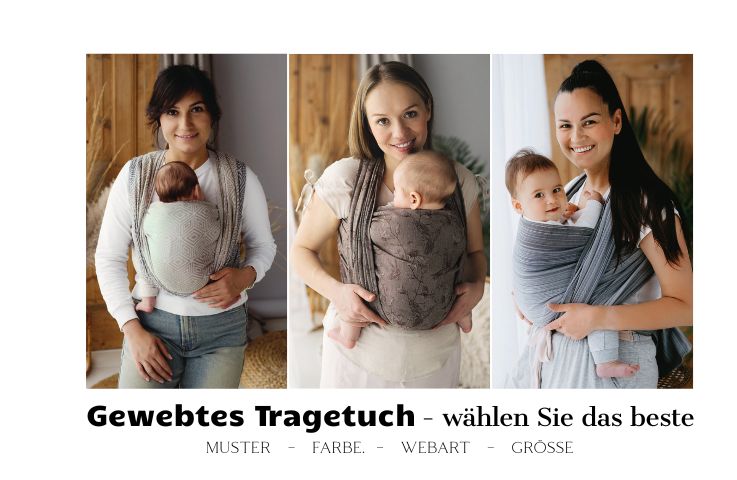 Wählen Sie das beste Tragetuch für Neugeborene und Babys. Bestellen Sie heute und genießen Sie Nähe.
