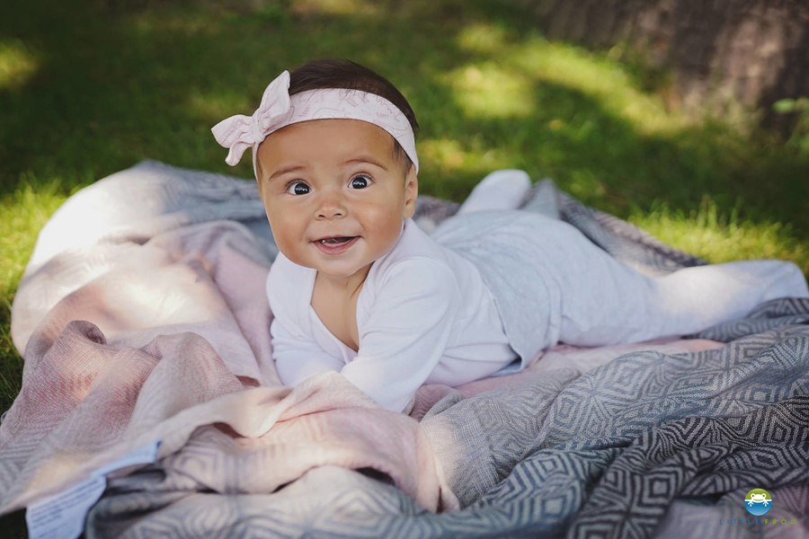 Chusta do noszenia dziecka Linen Foggy Cube 4,2 m