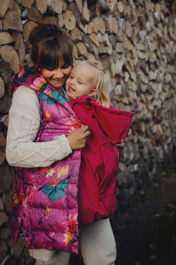 Protecție softshell pentru eșarfă port-bebe și marsupiu - Magenta