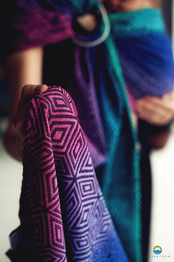 Ring Sling Tragetuch Dark Aurora Cube - Größe S (1,7m) /2. Wahl