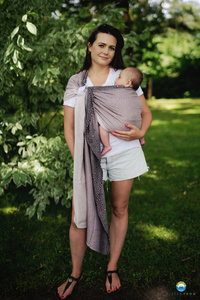 Ring Sling Tencel Charmy Cube - taille S (1,7m) 