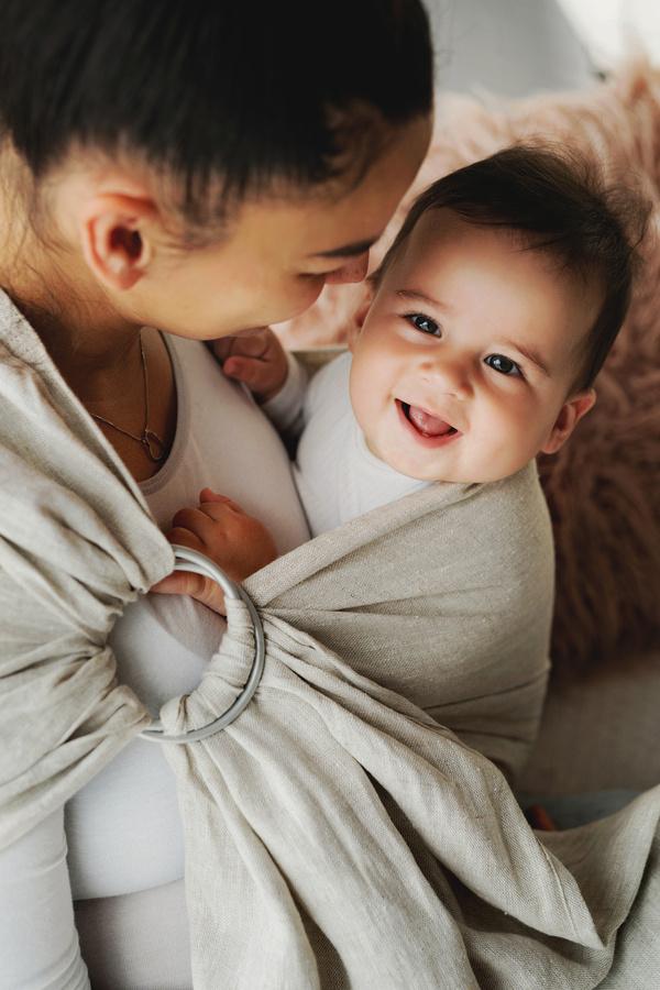 Ring Sling Tragetuch Pure Linen Sandstorm - Größe S (1,7m) DEMO