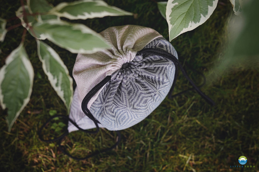 Rucsac pentru eșarfă port-bebe Little Frog - Linen Foggy Cube