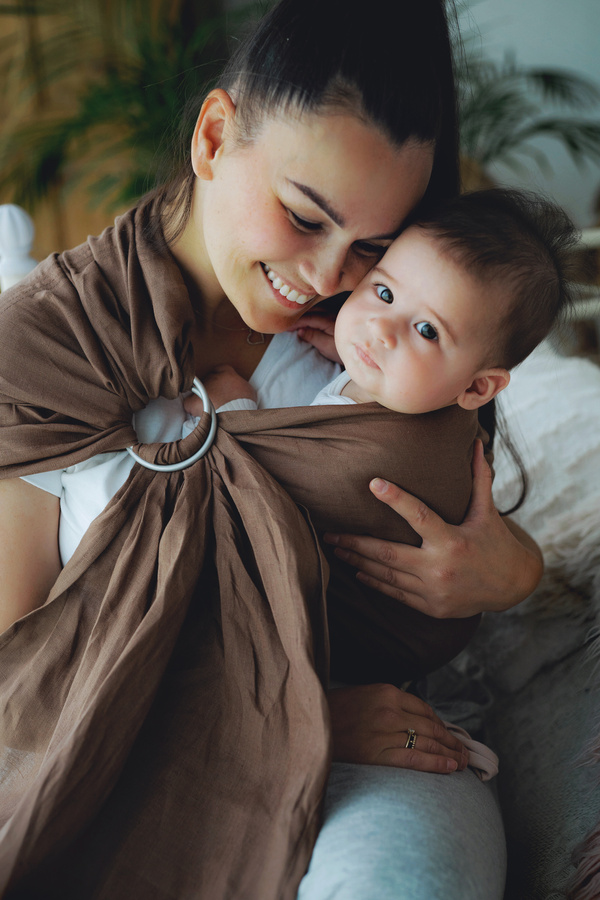 Ring sling Pure Linen Bali Wood - size S (1,7 m)