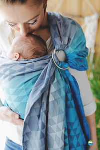 Ring sling Navy Illusion - size L (2,3 m)