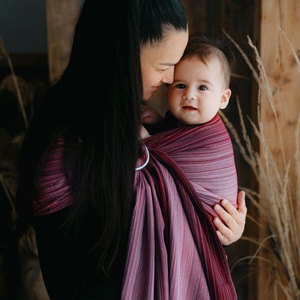 Écharpe ring sling rouge Jasper L – portage confortable dès les premiers jours de vie