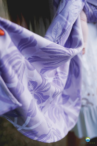 Ring sling Lilac Flowrora - size S (1,7 m)