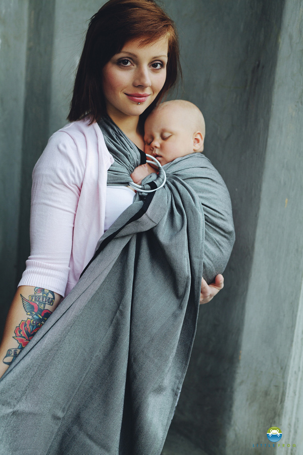 Ring Sling Graphite Herringbone - taille S (1,7 m)
