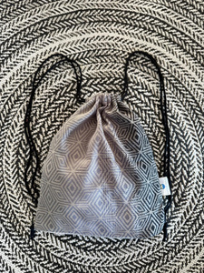 Large Drawstring Bag for wrap/sling - Tencel Smokey Cube