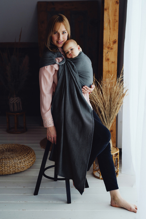 Ring Sling Tragetuch Slate Moonstone - Größe M (2m) DEMO