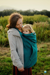Protecție fleece pentru eșarfă port-bebe și marsupiu - Teal