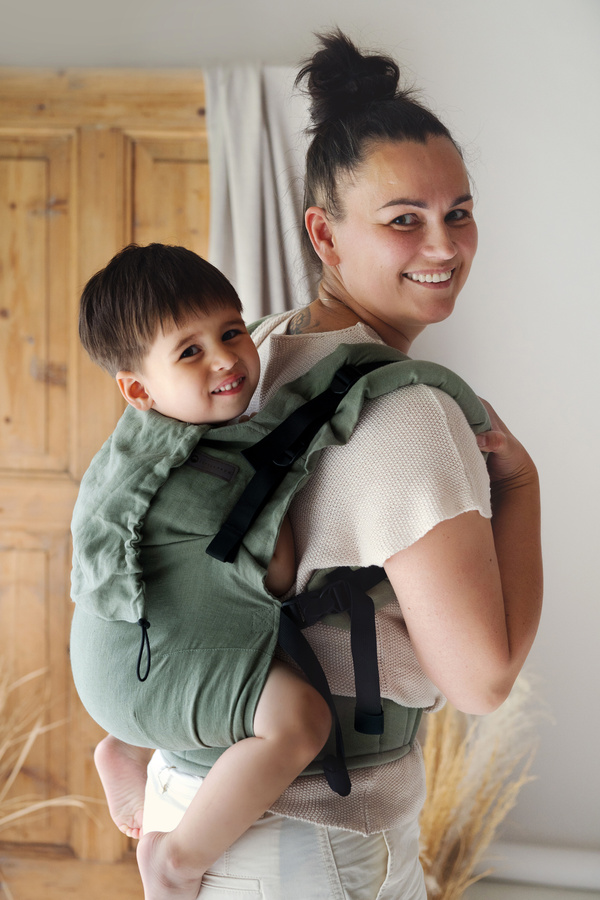 Ergonomic Preschooler Carrier - Pure Linen Grove - 100% Linen