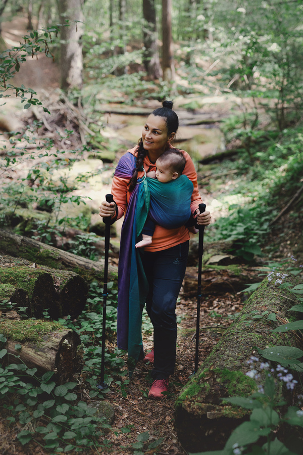 Fascia ad anelli Bamboo Misty Zircon - taglia S (1,7m /2a scelta