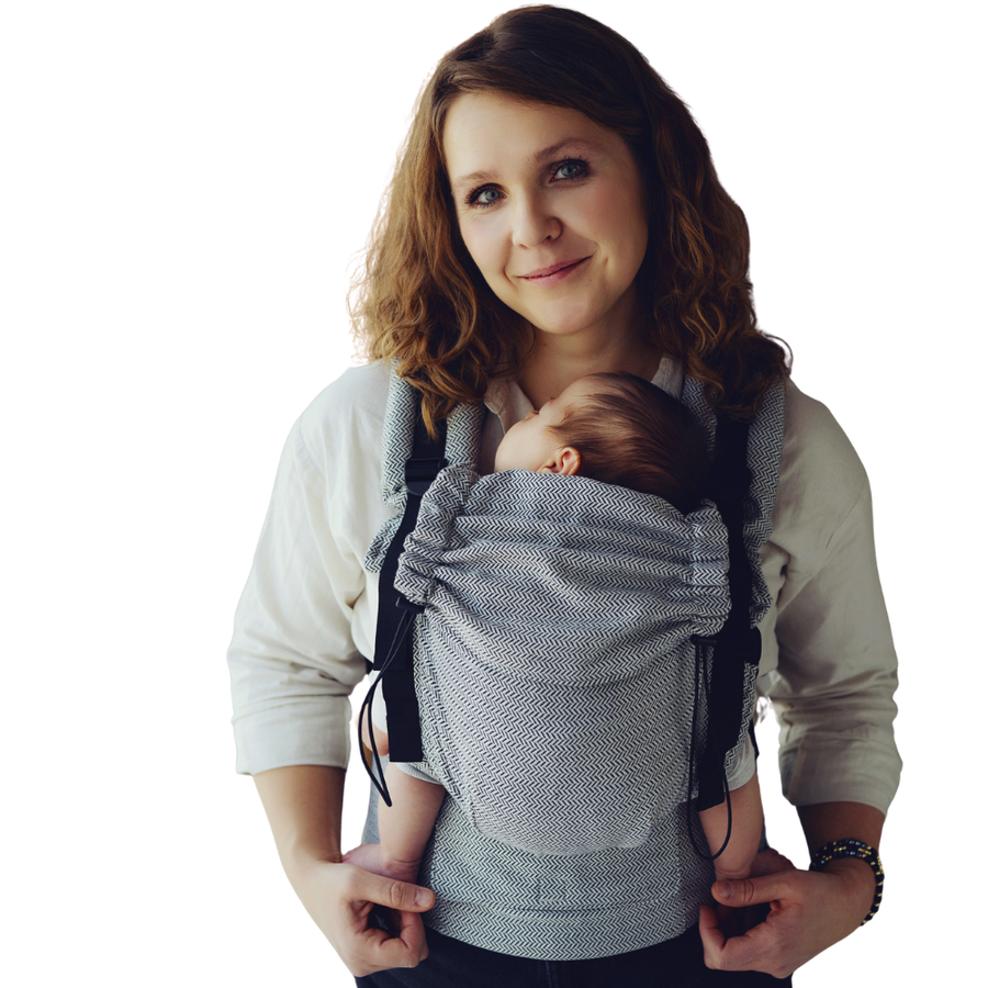 Baby Carrier Prime Zen Path – Black & White with Recycled Cotton