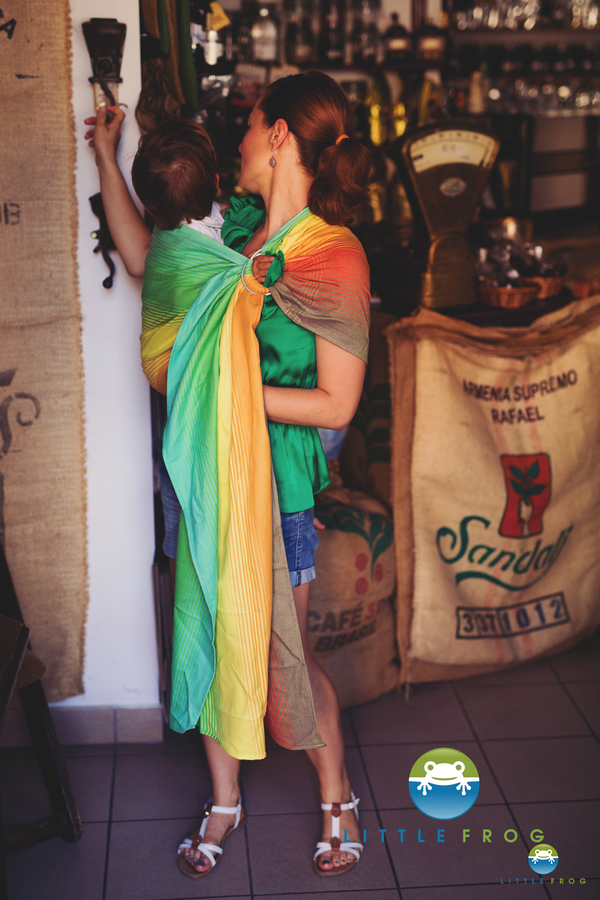 Ring Sling Tragetuch Sunny Ammolite - Größe M (2m) /2. Wahl