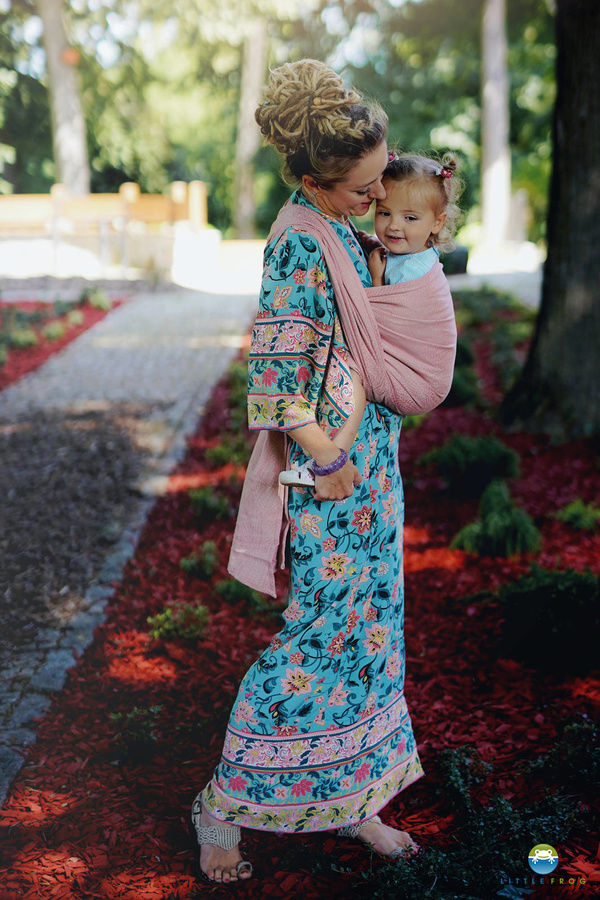 Écharpe de portage Pink Linen Wildness - taille 7