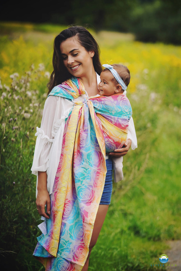 Ring Sling Linen Flower Bloom - taille M (2 m)