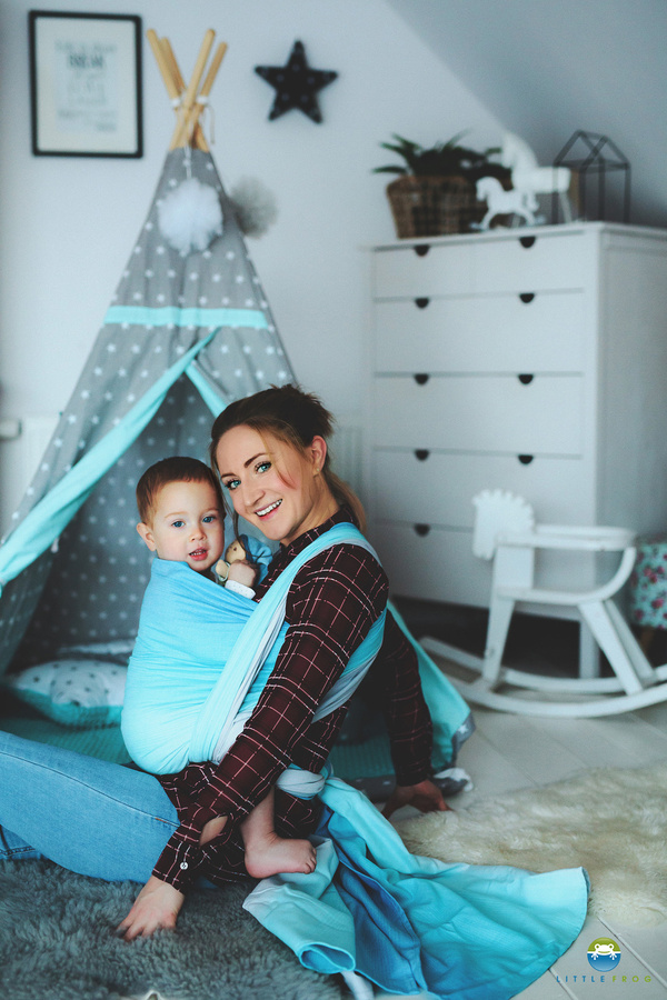 Écharpe de portage Little Frog - Bamboo Lazurite - taille 3 (3,2 m)