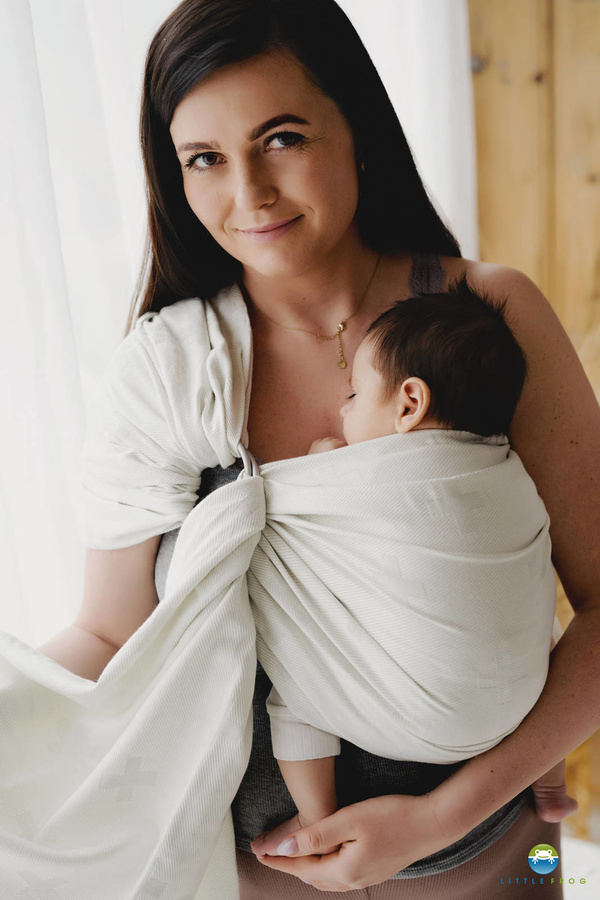 Ring Sling Tragetuch White Cations - Größe M (2m) /2. Wahl