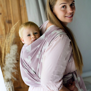Chusta do noszenia dziecka Hazy Love Rose 4,6m/II gatunek