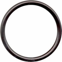 Black Hand Buffed aluminium rings for baby slings, size XL