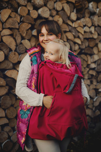 Protecție softshell pentru eșarfă port-bebe și marsupiu - Magenta