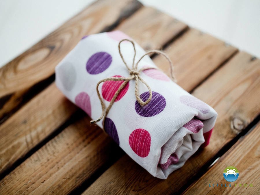 Otulacz bambusowy Little Frog - Lovely dots