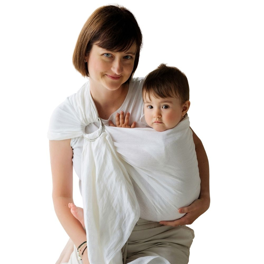 Ring sling Pure Linen White - size M (2 m)