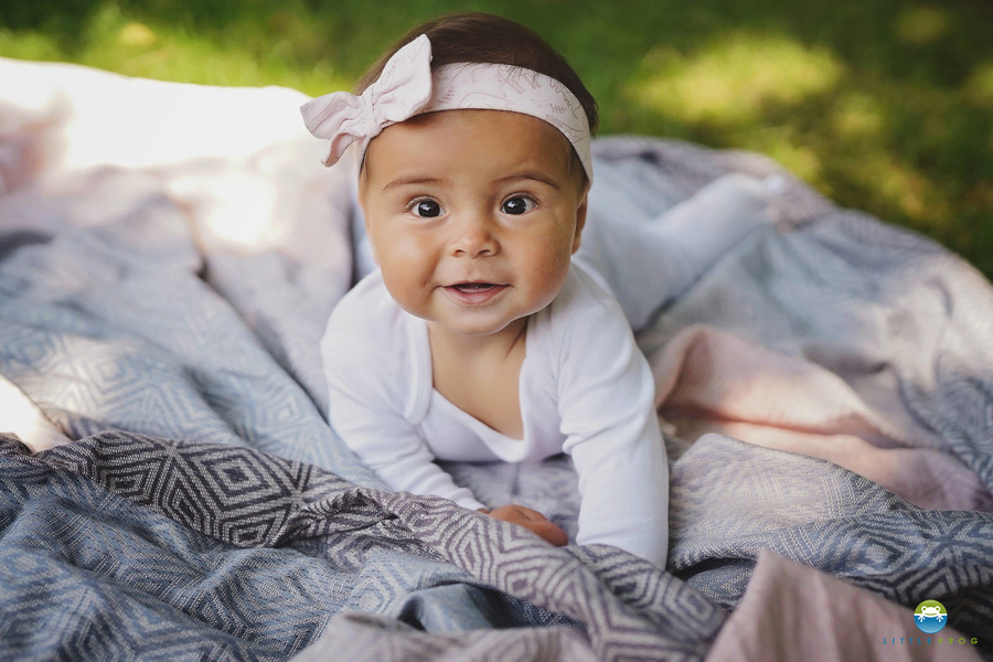 Ring Sling Tragetuch Linen Foggy Cube - Größe S (1,7m)