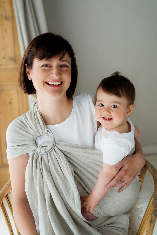 Ring Sling Pure Linen Greige - taille M (2 m)