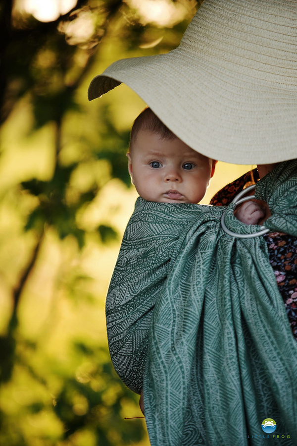 Ring Sling Grün Linen Harmony - Größe S (1,7 m)