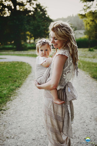 Little Frog jacquard wrap - Natural Wildness - size 5 (4,2 m)2nd qualit