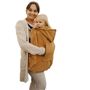 Protecție softshell pentru eșarfă port-bebe și marsupiu - Mustard