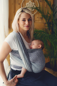 Eșarfă port-bebe TENCEL™ Rocky Cube mărimea 6 /Calitatea a II-a