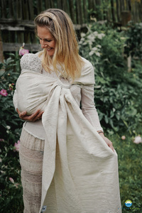 Ring Sling Tragetuch Linen Summer Meadow - Größe S (1,7m)