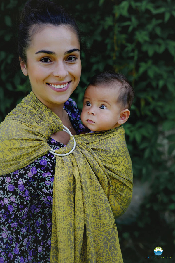 Little Frog Ring Sling Golden Boho - taille M (2 m)