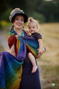 Ring Sling Tragetuch Rainbow Harmony - Größe M (2m)