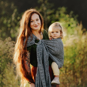 Ring Sling Tragetuch Inky Cube - Größe S (1,7m)