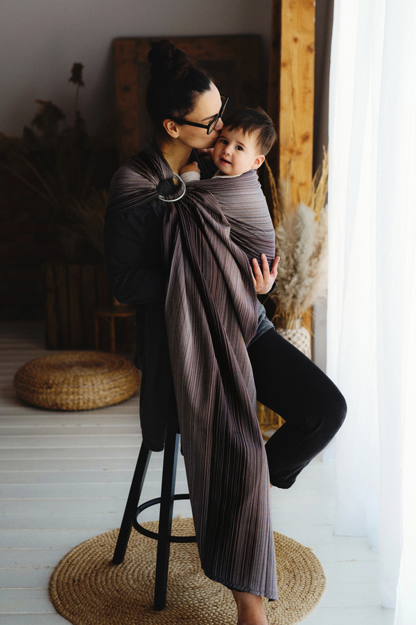 Bandolera de anillas marrón Bronzite M – cercanía natural siempre a mano