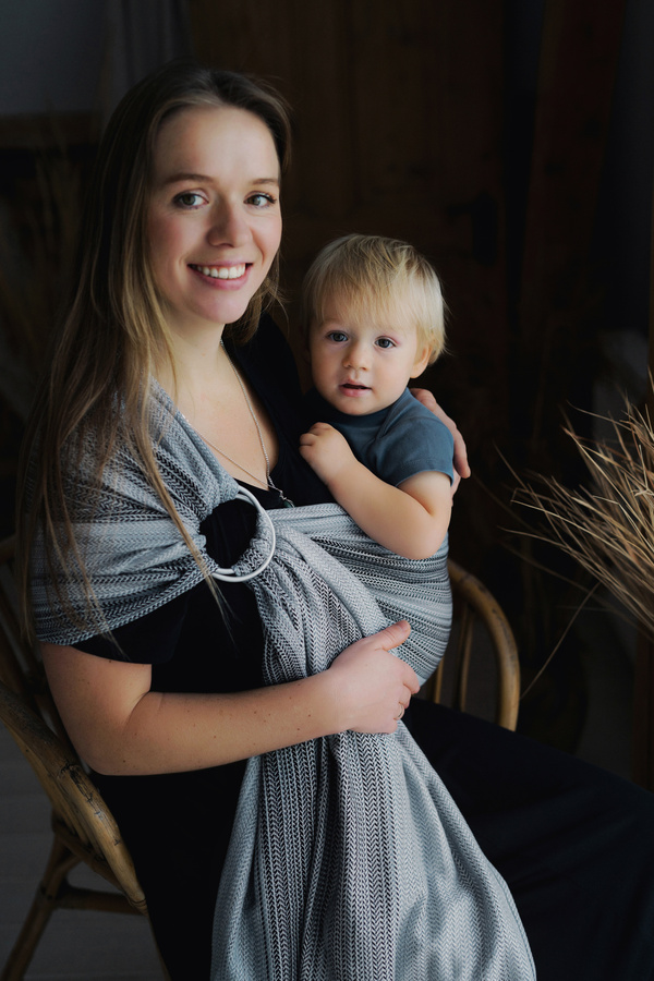 Ring Sling Tragetuch TENCEL™ Silver Path – Größe L (2,3 m)