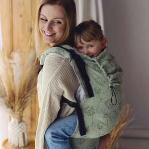 Mochila verde Preschooler Flow Lightness con lino – Dientes de León