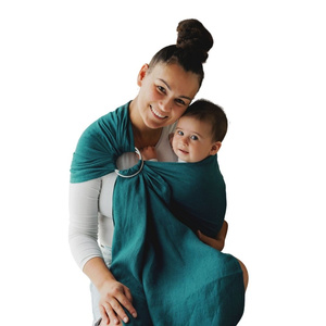 Sling cu inele Pure Linen Deep Aqua mărimea S – turcoaz închis, din 100% in
