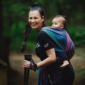 Colourful Bamboo Baby Wrap Misty Zircon 4.6 m – delicate and breathable