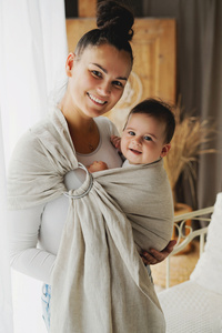 Ring Sling Tragetuch Pure Linen Sandstorm - Größe M (2m)/2. Wahl