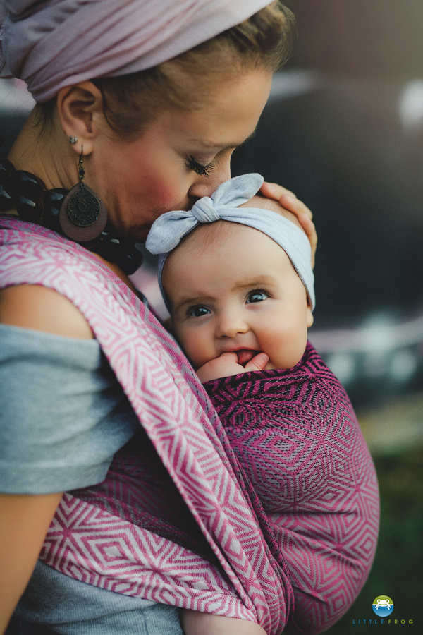 Chusta do noszenia dziecka TENCEL™ Peony Cube 5,2 m