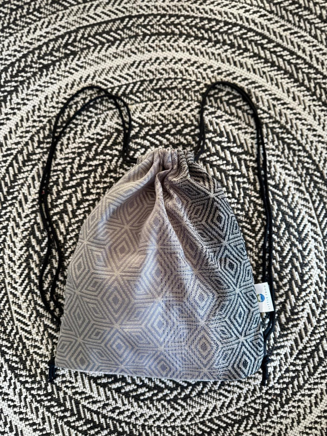 Large Drawstring Bag for wrap/sling - TENCEL™ Smokey Cube