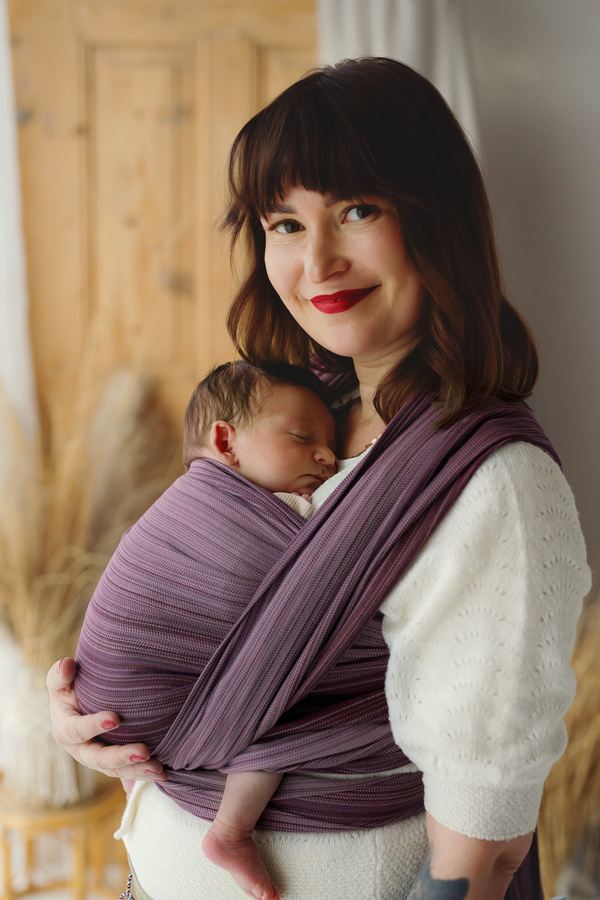 Soft baby sling for beginners – Bamboo Rubellite - size 5/2nd class