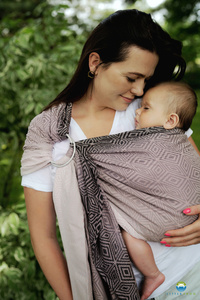 Ring Sling Tencel Charmy Cube - taille S (1,7m) /2 type
